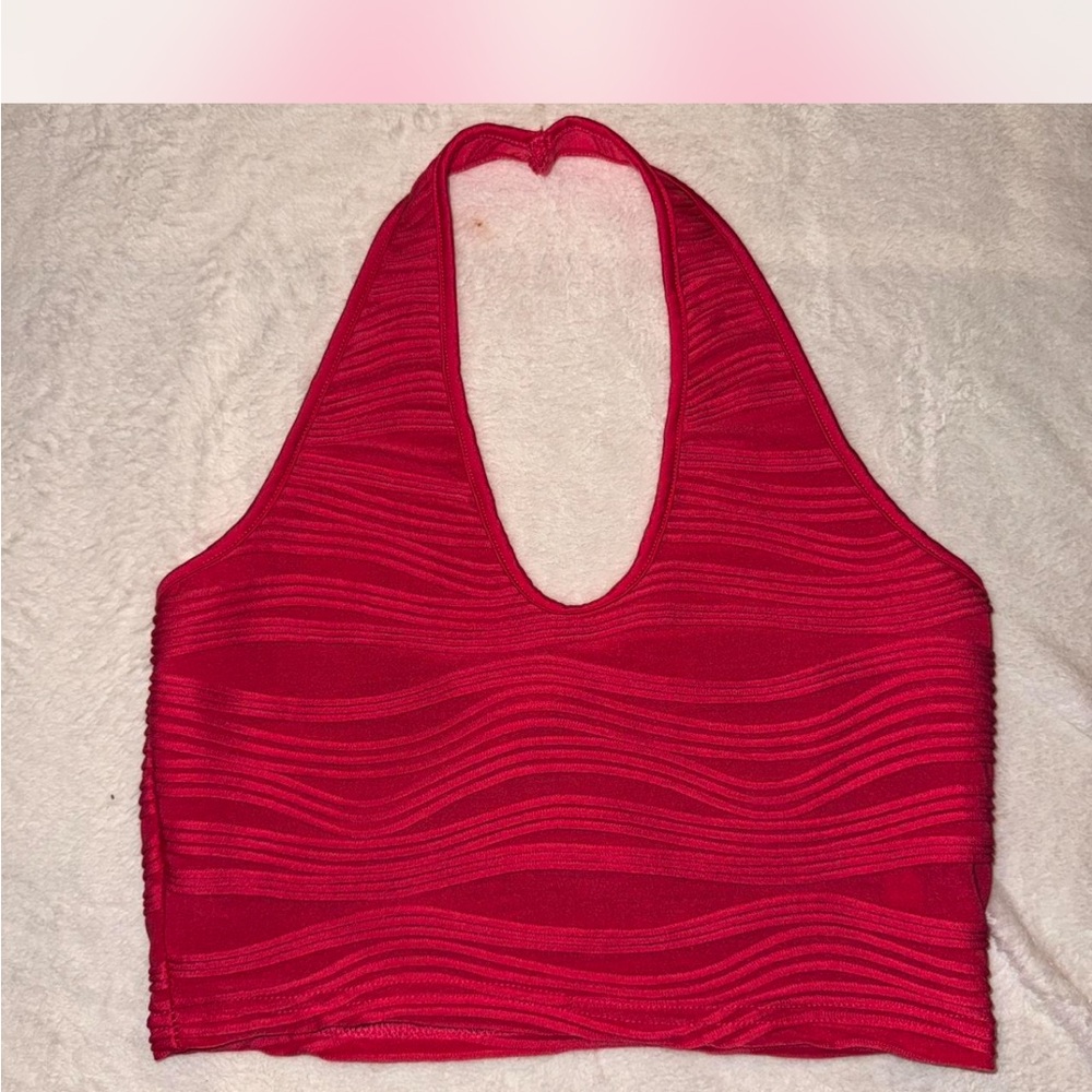 Hot pink Halter Neck Top